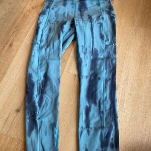 Lululemon Blue Tie-Dye Leggings